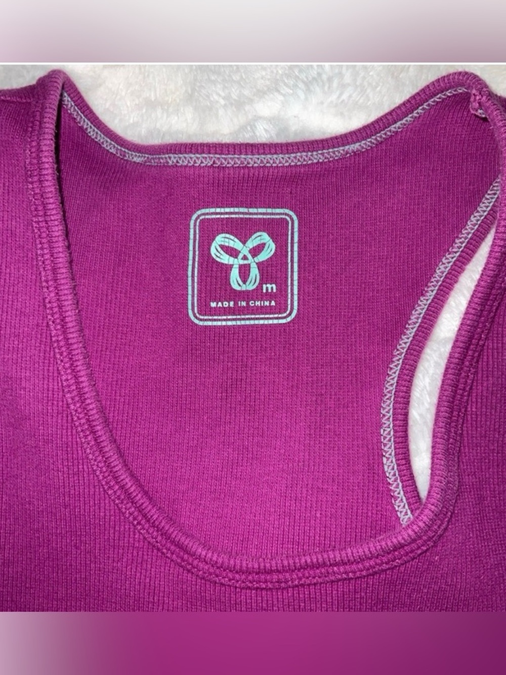 TNA Purple Ribbed Tank Top - Picture 2 of 4